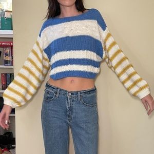 Urban Outfitters Boat Neck Striped Sweater